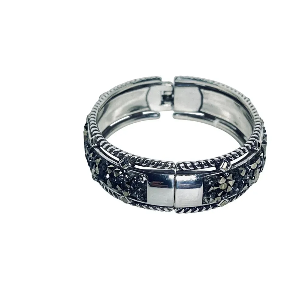 Brighton Crystal Rocks Rolo Chain Necklace And Hinged Bracelet Set (5970) - Picture 9 of 10